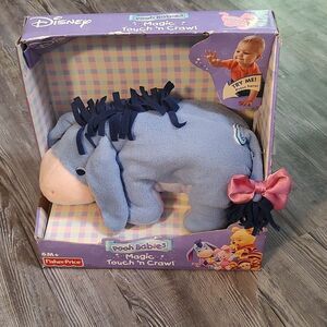 Disney Pooh Babies Magic Touch N Crawl Eeyore NIB Rare Vintage